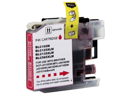 High Yield Magenta Inkjet Cartridge compatible with the Brother LC105M (2,400 page yield)